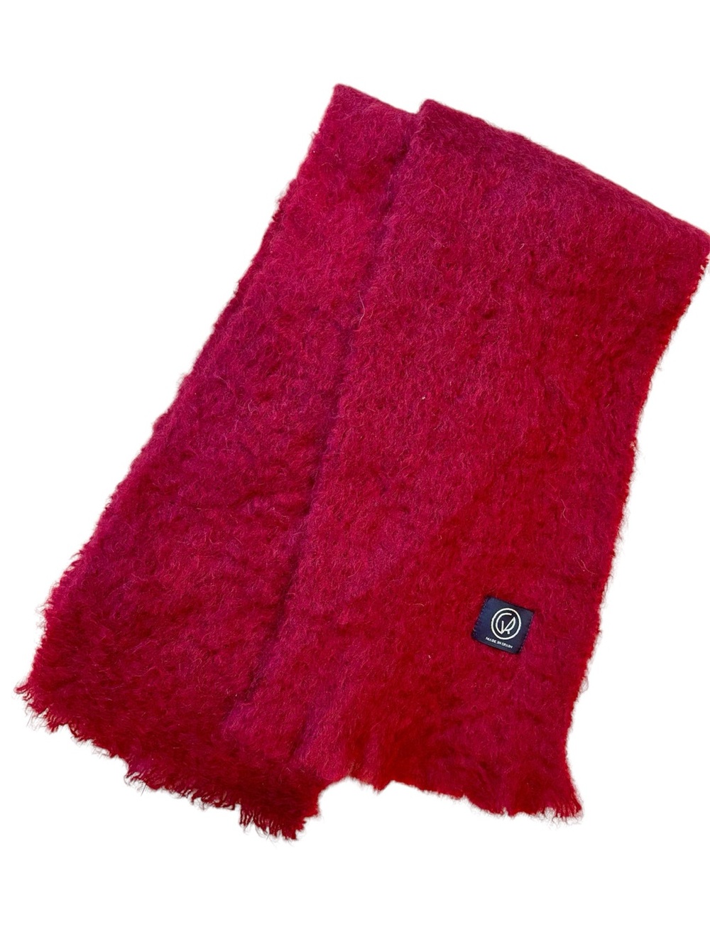 Mantas Ezcaray Scarf Burgundy Mohair Wool